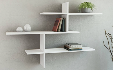 Lựa chọn kệ trang trí phòng khách đẹp, phù hợp với không gian